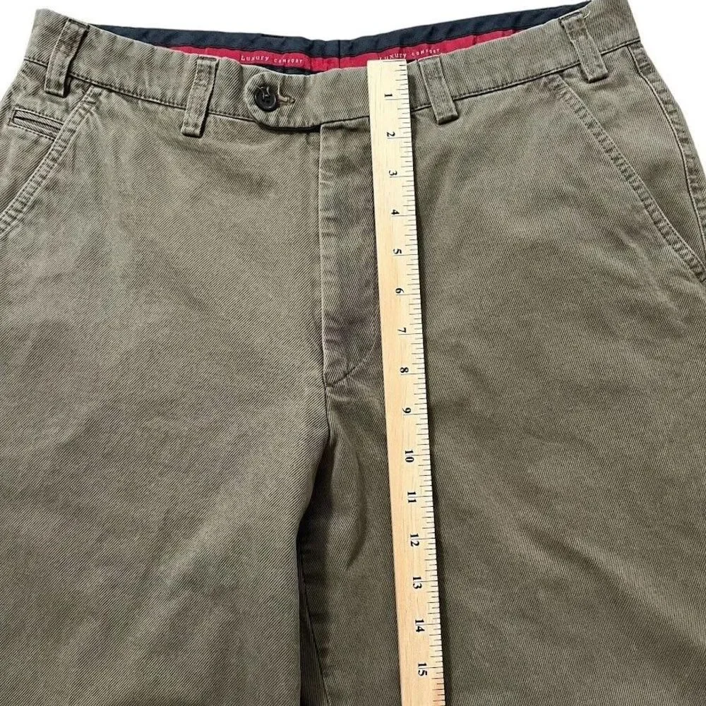 Hiltl ZE500 Ultimate Trouser Men's 38 Olive Khaki‎ Soft Cotton Stretch